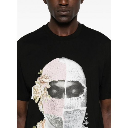 Tricou Ih Nom Uh Nit, Newspaper Mask, All Black
