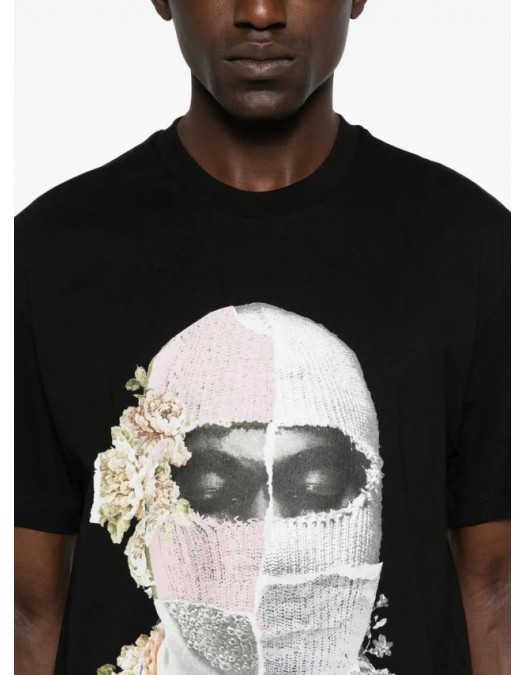 Tricou Ih Nom Uh Nit, Newspaper Mask, All Black - NUS26295009