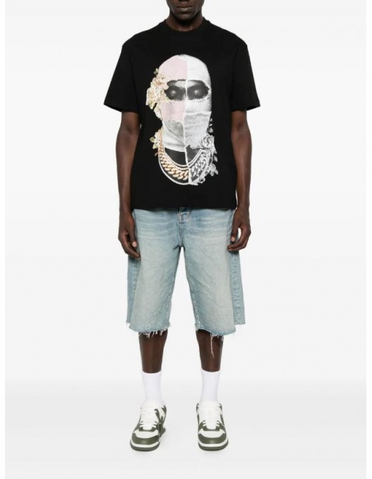 Tricou Ih Nom Uh Nit, Newspaper Mask, All Black - NUS26295009