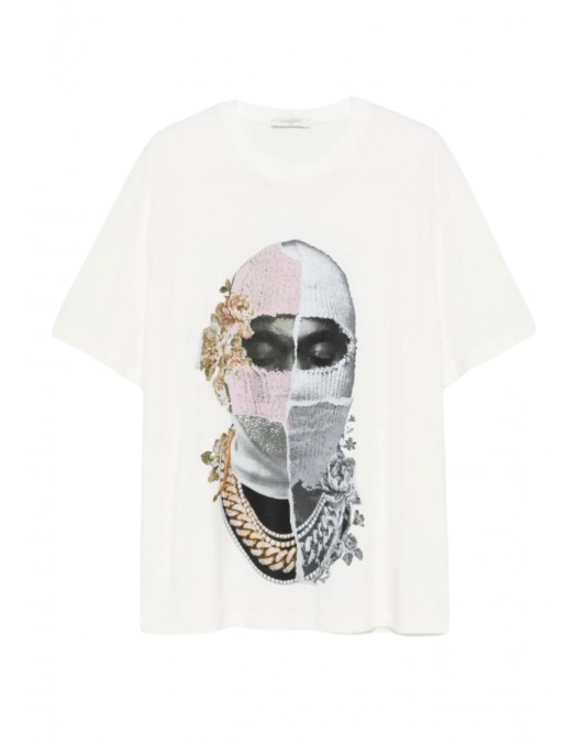 Tricou Ih Nom Uh Nit, Newspaper Mask, White - NUS26295081