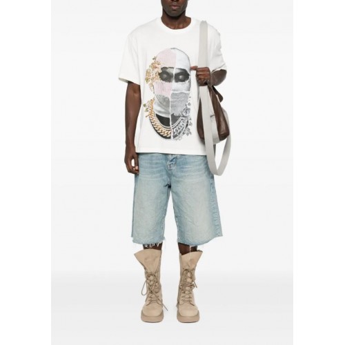 Tricou Ih Nom Uh Nit, Newspaper Mask, White