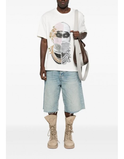 Tricou Ih Nom Uh Nit, Newspaper Mask, White - NUS26295081