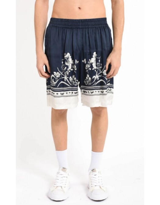 Pantaloni scurti IH NOM UH NIT bermuda blue flower print, Blue - NUS26351B38
