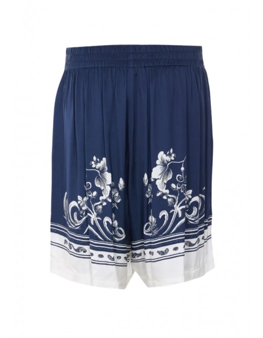 Pantaloni scurti IH NOM UH NIT bermuda blue flower print, Blue - NUS26351B38