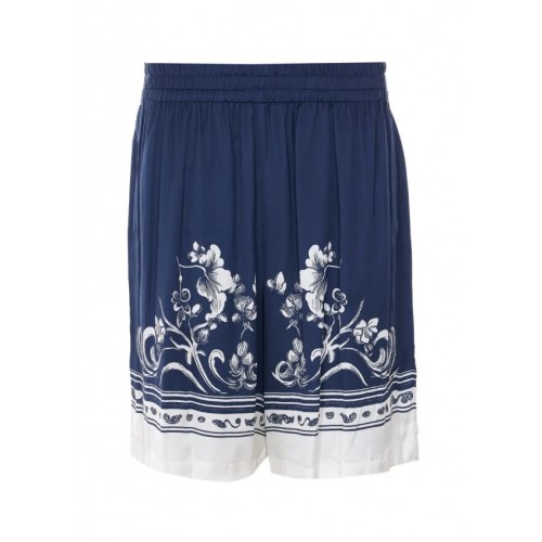 Pantaloni scurti IH NOM UH NIT bermuda blue flower print, Blue