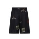 Pantaloni scurti IH NOM UH NIT, bermuda old cards print, Black - NUS26362009