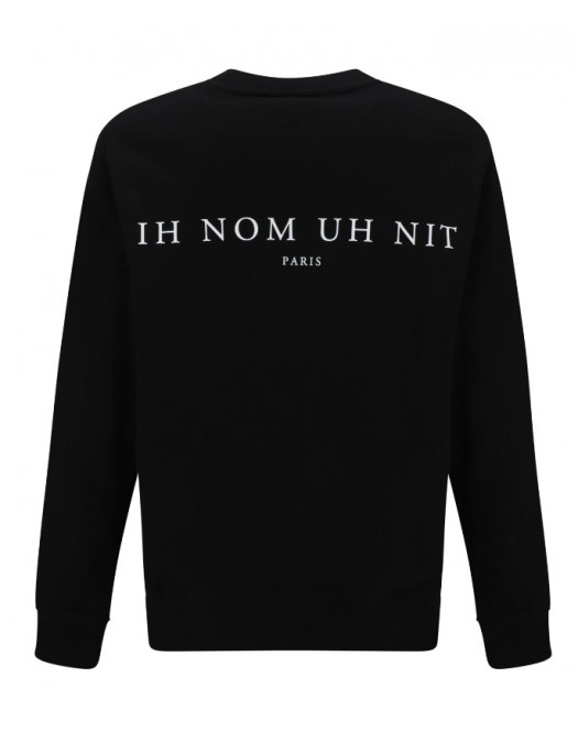 Bluza Ih Nom Uh Nit, Authentic Print In front, Negru - NUS23298009 Bluza Ih Nom Uh Nit, Authentic Print In front, Negru - NUS23298009