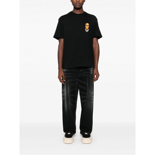 Tricou IH NOM UH NIT, Small Mask Print, Logo Insert, Black Tricou IH NOM UH NIT, Small Mask Print, Logo Insert, Black