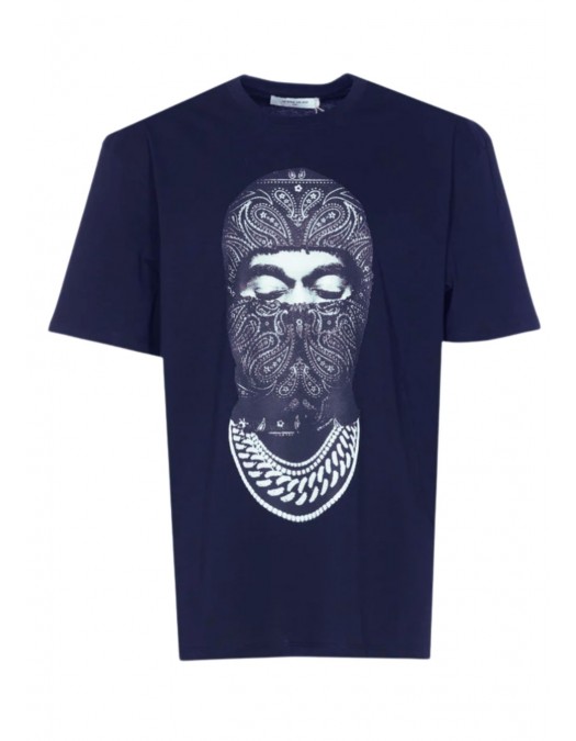 Tricou IH NOM UH NIT, Paisley Mask Graphic, Bleumarin, Regular Fit - NUW25231D55 Tricou IH NOM UH NIT, Paisley Mask Graphic, Bleumarin, Regular Fit - NUW25231D55
