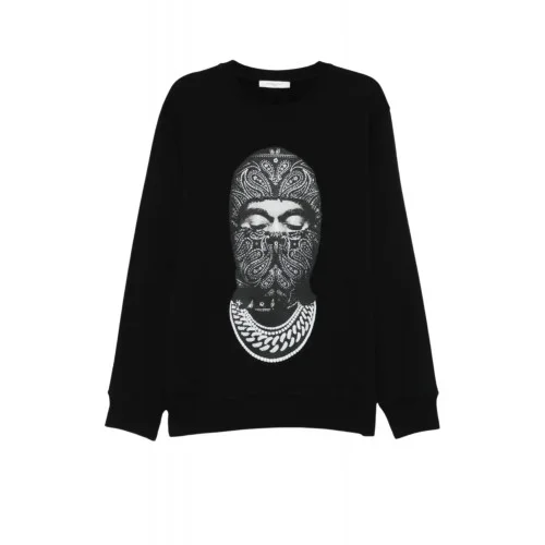 Bluza Ih Nom Uh Nit,Mask Printed Crewneck Sweatshirt