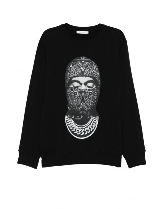 Bluza Ih Nom Uh Nit,Mask Printed Crewneck Sweatshirt - NUW25232009