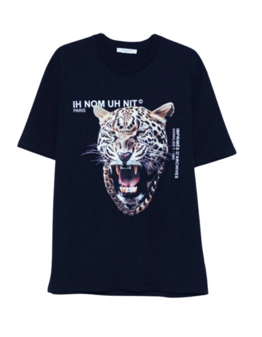 Tricou IH NOM UH NIT, Tiger Print in Front, Negru - NUW25243009 Tricou IH NOM UH NIT, Tiger Print in Front, Negru - NUW25243009