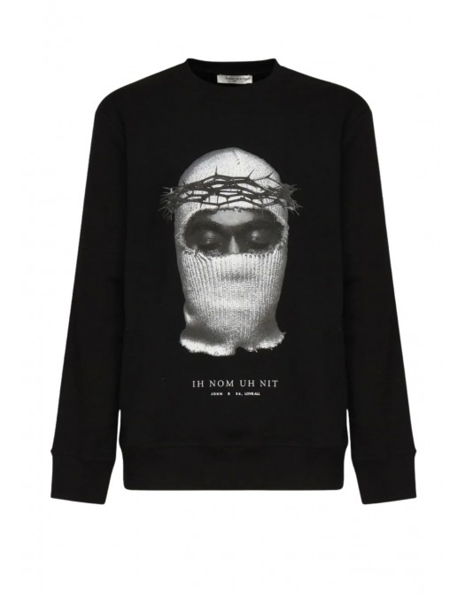 Bluza Ih Nom Uh Nit, Mask Thorns Printed, Negru - NUW25247009