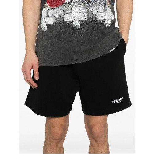 Pantaloni scurti REPRESENT, Owners Club Shorts, Black Pantaloni scurti REPRESENT, Owners Club Shorts, Black