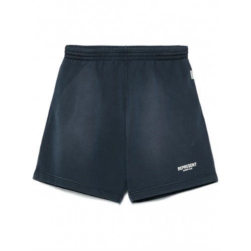 Pantaloni scurti REPRESENT, Logo Print Track Shorts, Navy Blue