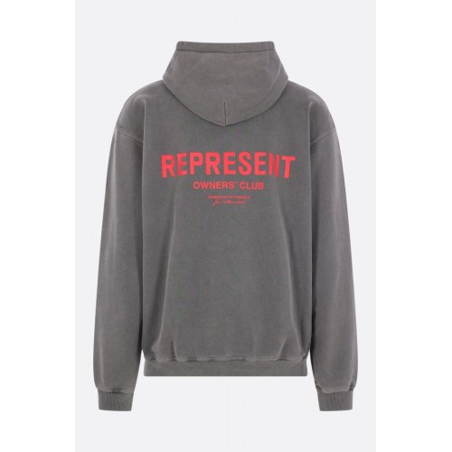 Hanorac Represent Owners Club oversize hoodie in jersey, Gri