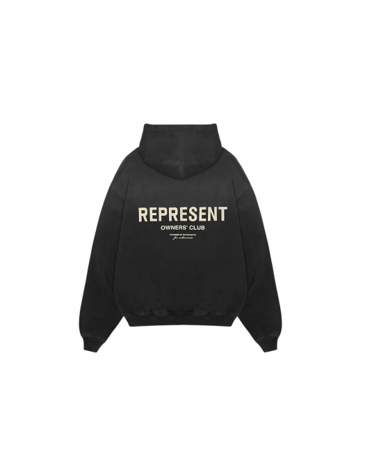 Hanorac Represent, Logo,Owners Club Hoodie, Aged Black - OCM411130330X Hanorac Represent, Logo,Owners Club Hoodie, Aged Black - OCM411130330X