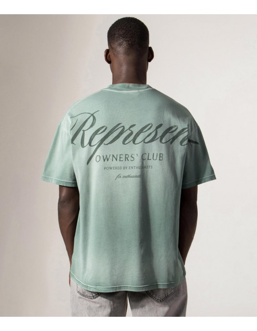 Tricou REPRESENT, Owners Club Script, Vintage Green - OCM4120139
