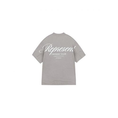 TRICOU REPRESENT, Owners Club Script, Slate Grey, Regular Fit TRICOU REPRESENT, Owners Club Script, Slate Grey, Regular Fit