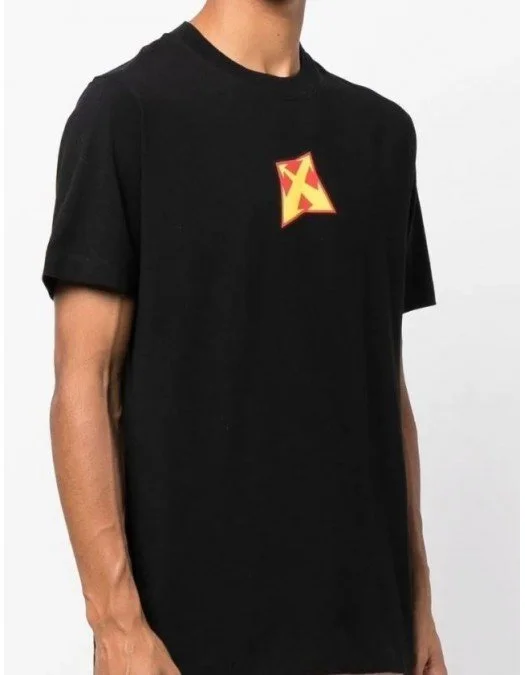 Tricou OFF WHITE, Logo Brand Colorat, Black - OMAA027F22JER0061018 Tricou OFF WHITE, Logo Brand Colorat, Black - OMAA027F22JER0061018