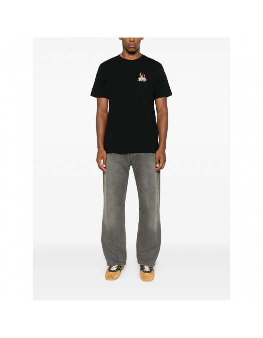 TRICOU OFF WHITE, Candles Flames Print, Regular Fit, Negru - OMAA027F25JER0021001 TRICOU OFF WHITE, Candles Flames Print, Regular Fit, Negru - OMAA027F25JER0021001