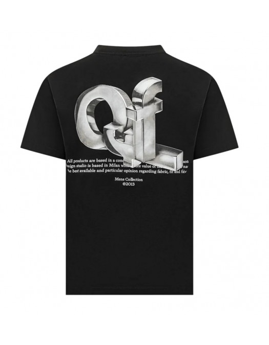 TRICOU OFF WHITE, Arrows-print T-shirt, Negru - OMAA027F25JER00A1072