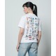 Tricou OFF WHITE, Print Multicolor, Alb - OMAA027G23JER0120110