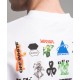 Tricou OFF WHITE, Print Multicolor, Alb - OMAA027G23JER0120110