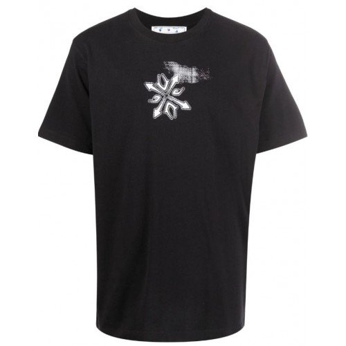 Tricou OFF WHITE, Deep Meditation Sound Print, Black, Slim Fit