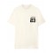 TRICOU OFF WHITE, Logo Brodat, Beige, Slim Fit