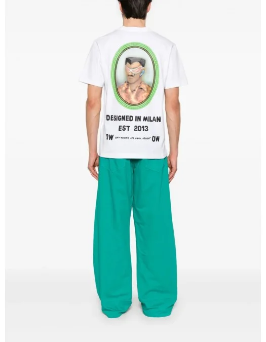 Tricou OFF WHITE, Barber 1, Picture Print, White - OMAA027S25JER0050110 Tricou OFF WHITE, Barber 1, Picture Print, White - OMAA027S25JER0050110