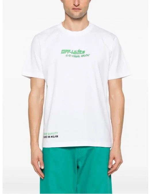 Tricou OFF WHITE, Barber 1, Picture Print, White - OMAA027S25JER0050110 Tricou OFF WHITE, Barber 1, Picture Print, White - OMAA027S25JER0050110