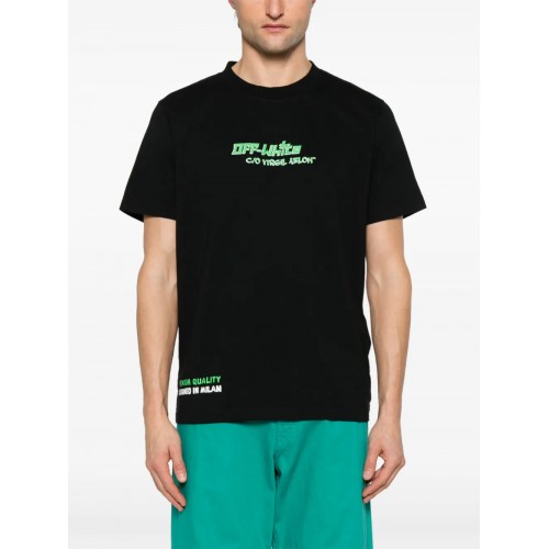 Tricou OFF WHITE, Barber 2, Picture Print, Black, Slim Fit Tricou OFF WHITE, Barber 2, Picture Print, Black, Slim Fit