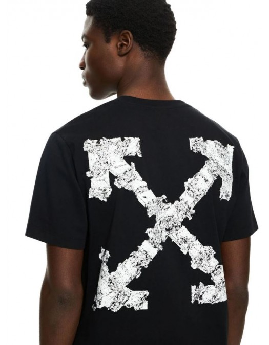 Tricou OFF WHITE, Heraldic Arrow Slim T-shirt, Negru - OMAA027S26J007001