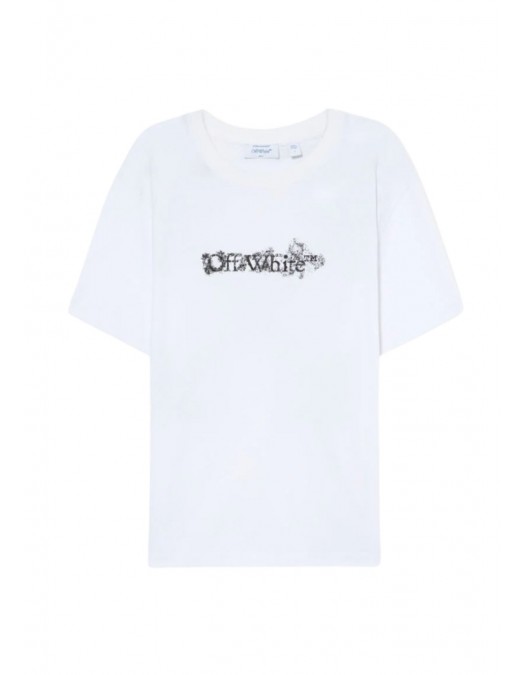 Tricou OFF WHITE, Heraldic Arrow Slim T-shirt, Alb - OMAA027S26J007100