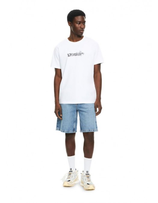 Tricou OFF WHITE, Heraldic Arrow Slim T-shirt, Alb - OMAA027S26J007100