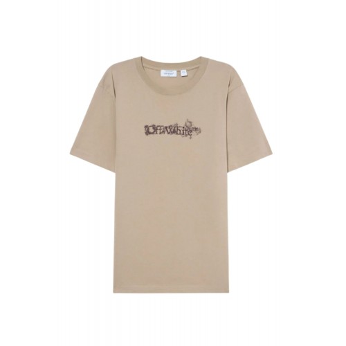 Tricou OFF WHITE, Heraldic Arrow Slim T-shirt, Beige