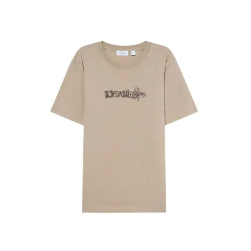 Tricou OFF WHITE, Heraldic Arrow Slim T-shirt, Beige