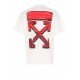 Tricou Off White, Tag Red, Oversized - OMAA038R21JER0020125