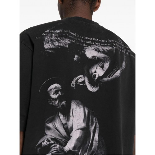 TRICOU OFF WHITE, S.Matthew Skate logo, Black TRICOU OFF WHITE, S.Matthew Skate logo, Black