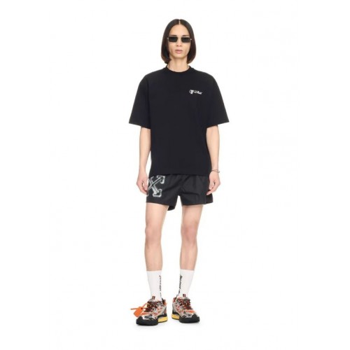 Tricou OFF WHITE, SCRIPT SKATE Fit, Negru
