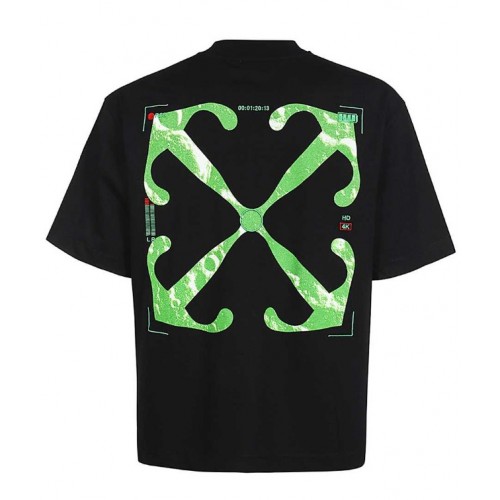 Tricou OFF WHITE, Printed Green Logo, OMAA120F23JER0081050 Tricou OFF WHITE, Printed Green Logo, OMAA120F23JER0081050