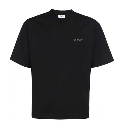 Tricou OFF WHITE, Printed Green Logo, OMAA120F23JER0081050 Tricou OFF WHITE, Printed Green Logo, OMAA120F23JER0081050