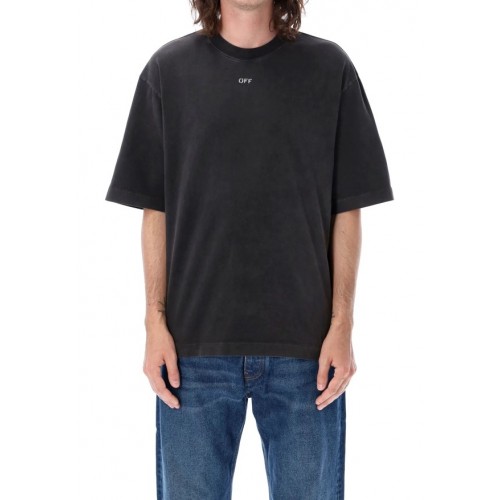 Tricou OFF WHITE, People Print, OMAA120F23JER0121001, Skate Fit Tricou OFF WHITE, People Print, OMAA120F23JER0121001, Skate Fit