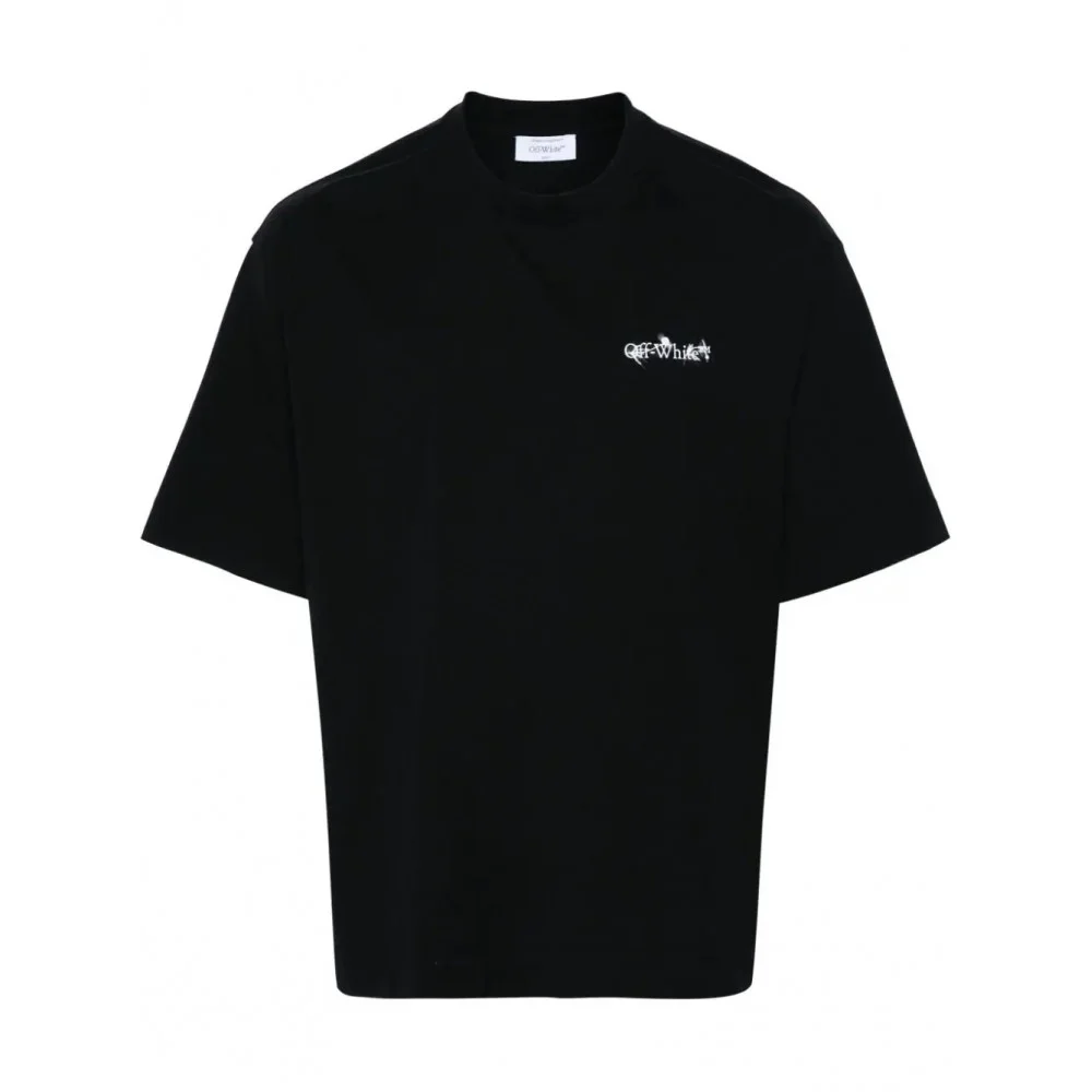 ★SHADOWS FLOWER Tee White XL OFF WHITE | Flower Arrow Casual T-Shirt | Women | Black