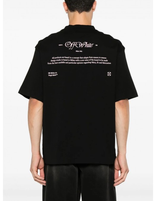 Tricou OFF WHITE, Script Mary Skate, Black - OMAA120F24JER0081084