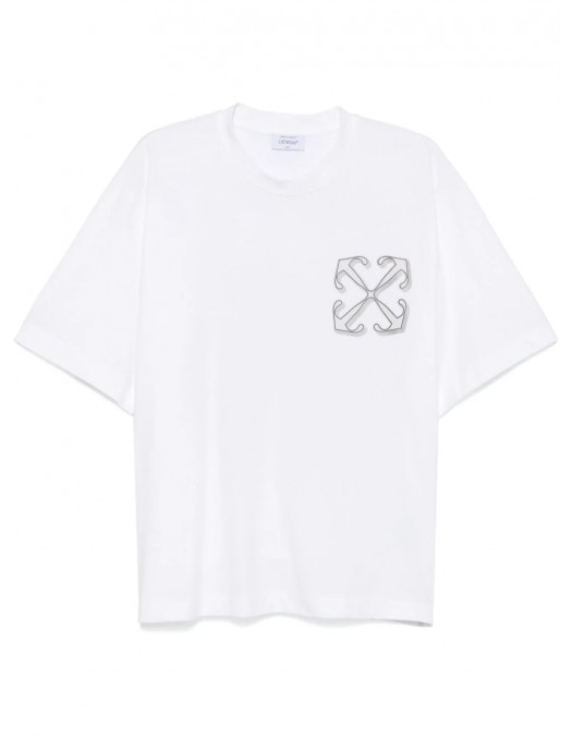 Tricou OFF WHITE, Dragon Skate, White - OMAA120F24JER00D0184