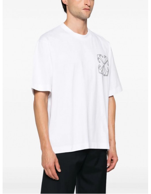 Tricou OFF WHITE, Dragon Skate, White - OMAA120F24JER00D0184