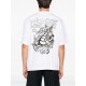 Tricou OFF WHITE, Dragon Skate, White - OMAA120F24JER00D0184