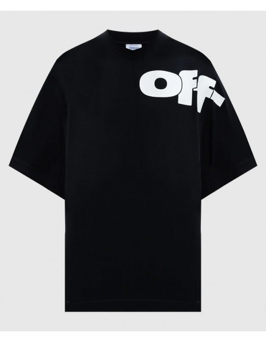 Tricou OFF WHITE, Script Print, Black - OMAA120F24JER00G1001